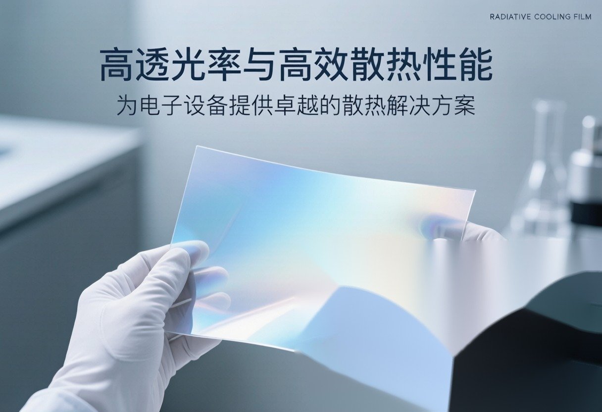 Radiative cooling film sheet with reflective surface