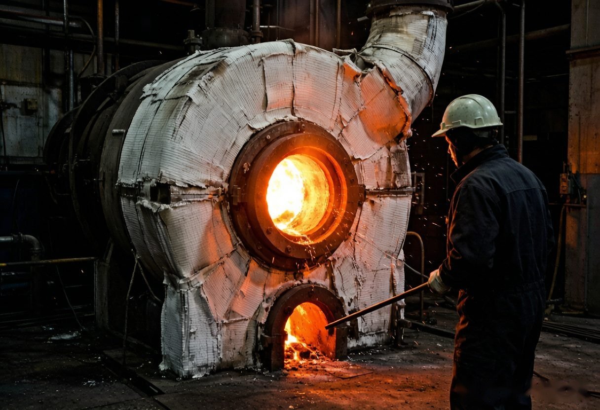 High-temperature kiln furnace wrapped with GPOWER thermal insulation